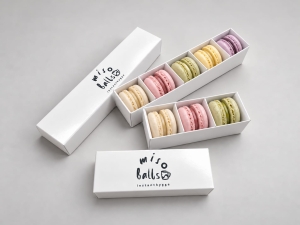 Opakowanie Longer VI Macarons - białe laminowane błysk